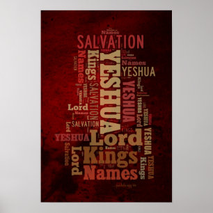 Póster Los nombres del Collage Yeshua/Jesus