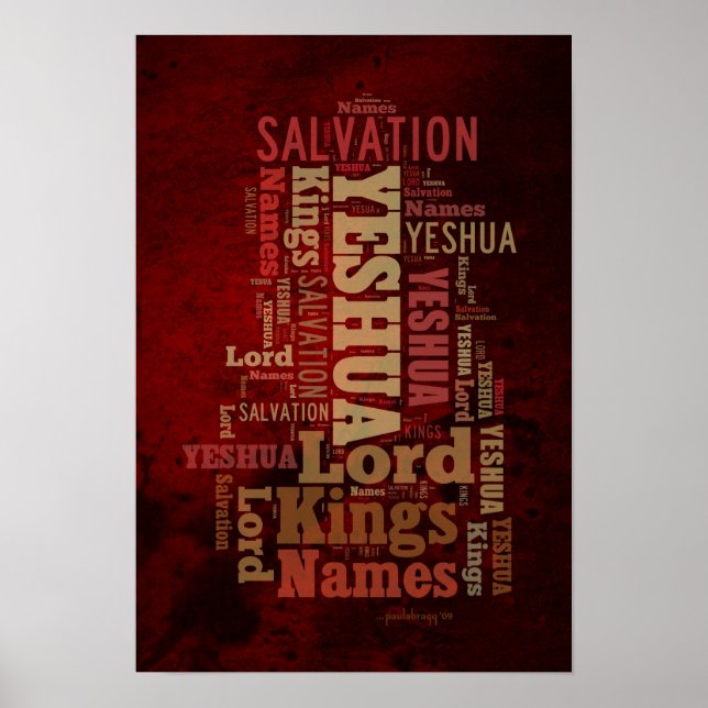 Póster Los nombres del Collage Yeshua/Jesus (Frente)