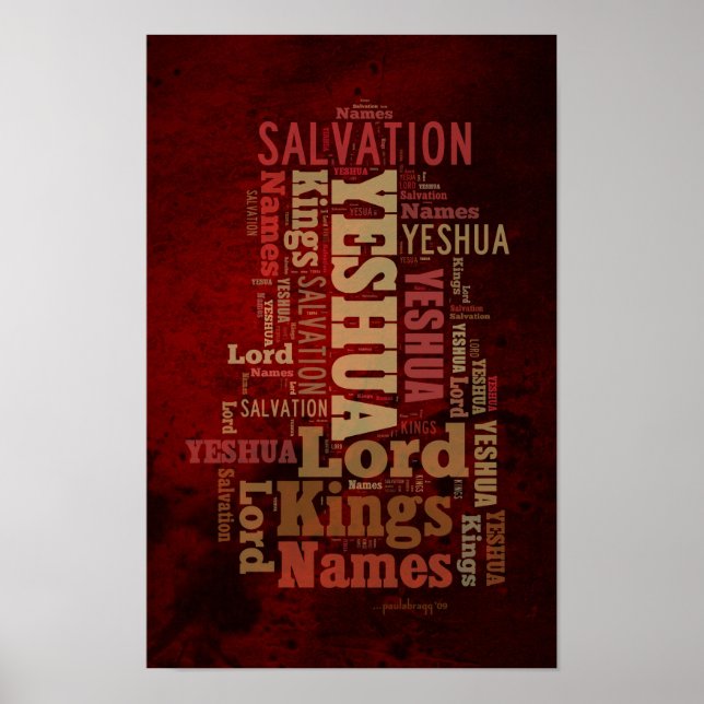 Póster Los nombres del Collage Yeshua/Jesus (Frente)