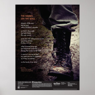 Póster Los nombres en la pared