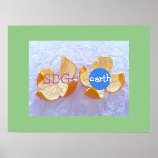 Póster Los ODS 地 球 環 境 自 然 体