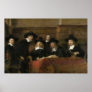 Póster Los oficiales de muestreo de Rembrandt van Rijn