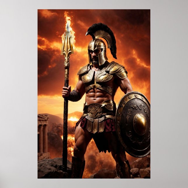 Póster Los olímpicos: Ares, Dios de la guerra (Frente)