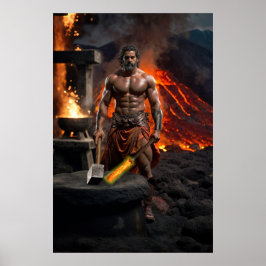 Póster Los olímpicos: Hephaestus, Dios del Fuego