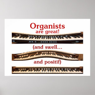Póster Los organistas son geniales cartel