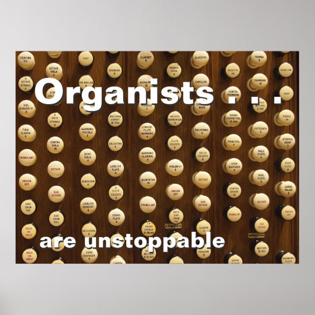 Póster Los organistas son imparables (Frente)