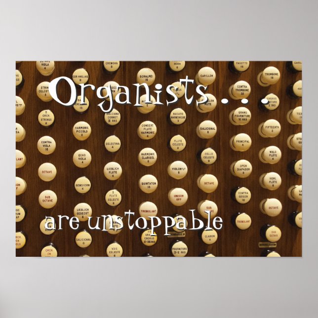 Póster Los organistas son imparables (Frente)