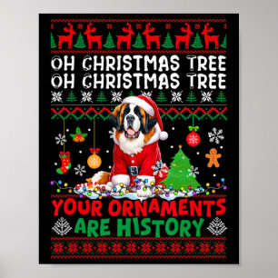 Póster Los Ornamentos De Los Árboles De Navidad Son El Su