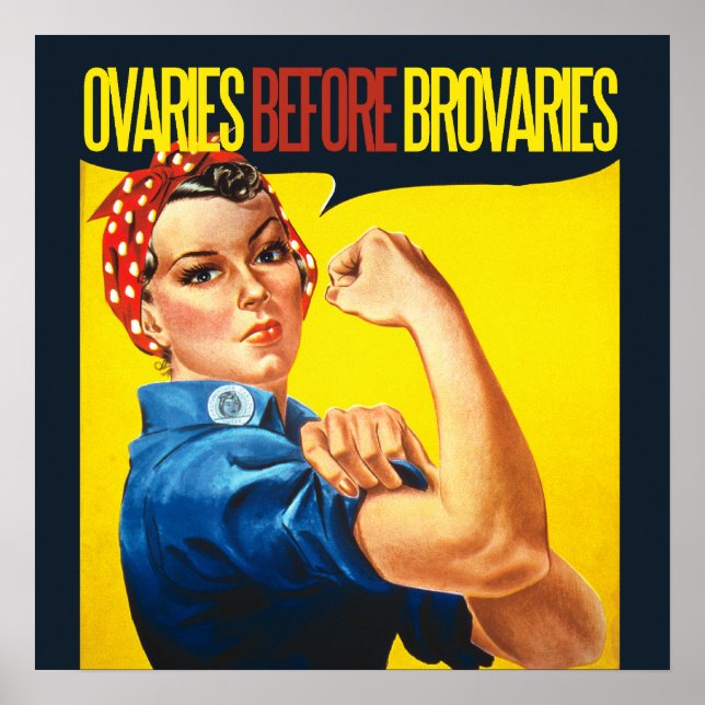 Póster Los ovarios antes del humor feminista de los brova (Frente)