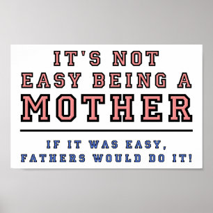 Póster Los padres no son madres divertido cartel
