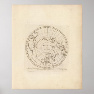 Póster Los países sitúan sobre el Polo Norte