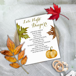 Póster Los pañales nocturnos caen en el juego de Baby Sho