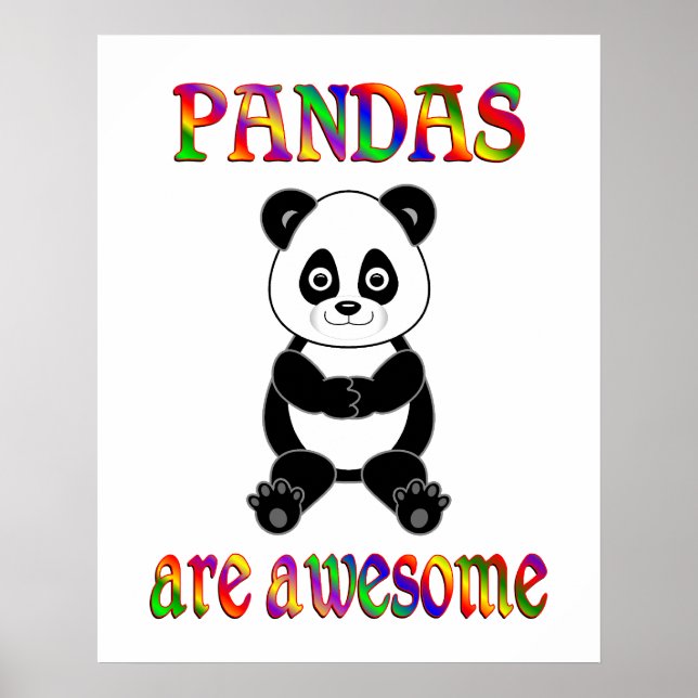 Póster Los pandas son increíbles (Frente)