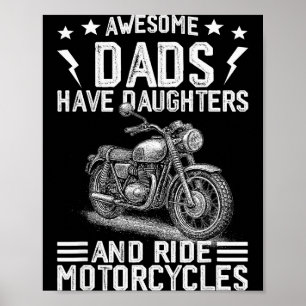 Póster Los papás increíbles tienen hijas y montan motocic
