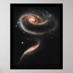 Póster Los pares de la galaxia que obraban recíprocamente