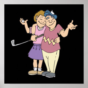 Póster Los pares que Golf juntos permanecen juntos
