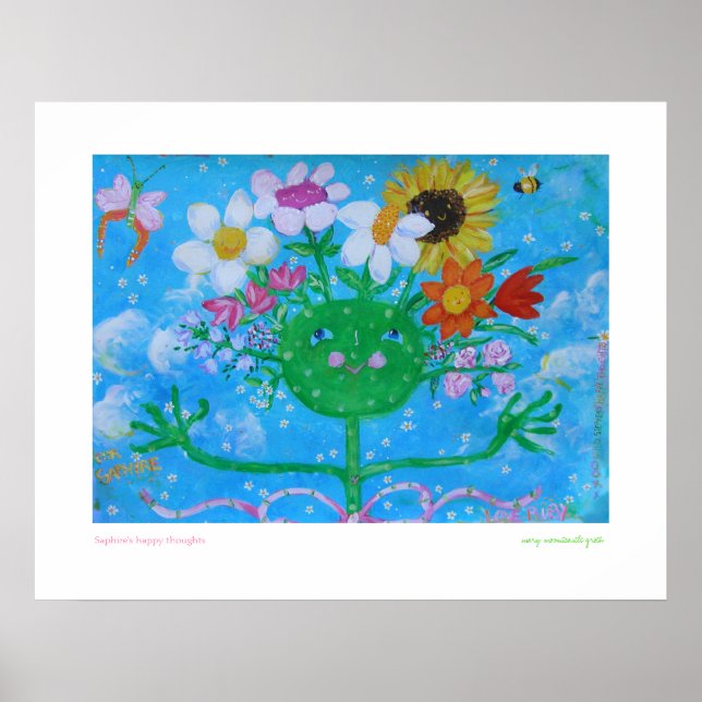 Póster Los pensamientos felices de Saphire (Frente)