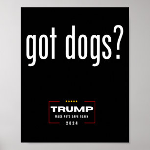 Póster Los Perros Comen Los Gatos De Perros - Trump Hace 