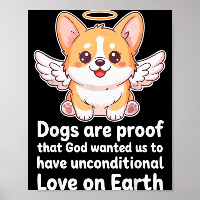 Póster Los perros son la prueba de que Dios quería que te (Frente)