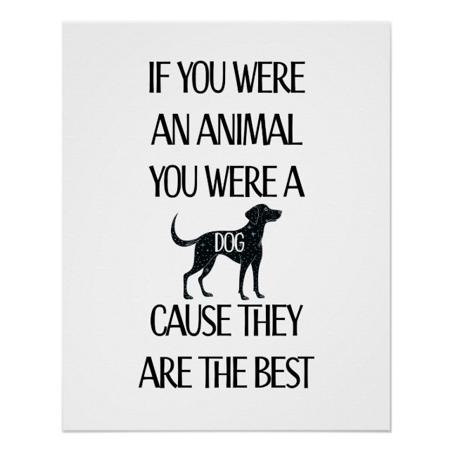 Póster Los perros son los mejores. Descarga instantánea o (Anverso)