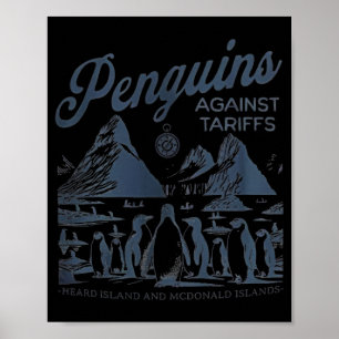 Póster Los pingüinos contra los aranceles escucharon a Tr