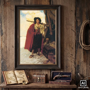 Póster Los piratas vintage Buccaneer era un tipo pintores