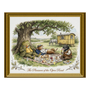 Póster Los placeres de la carretera abierta El viento en