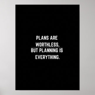 Póster Los planes no valen nada - Poster motivacional