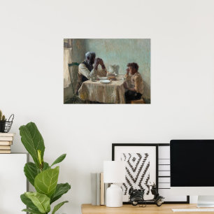 Póster Los pobres agradecidos por Henry Ossawa Tanner