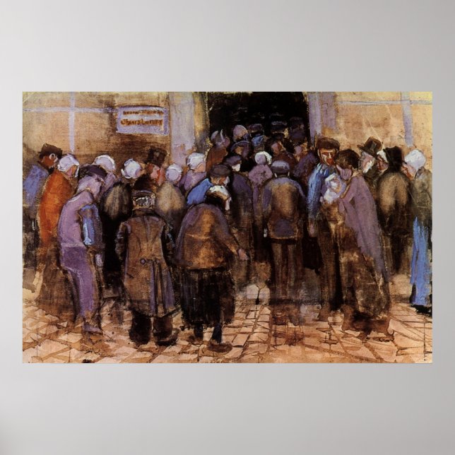 Póster Los pobres y el dinero de Vincent van Gogh (Frente)