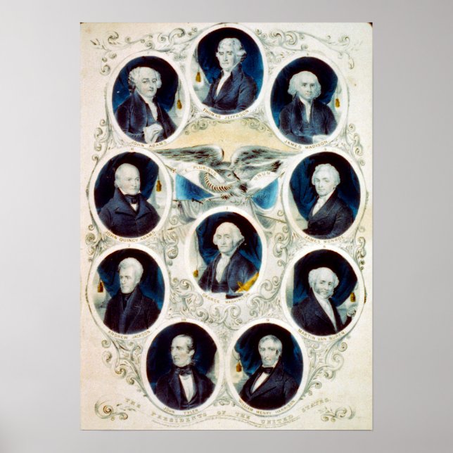 Póster Los Presidentes de los Estados Unidos - 1842 (Frente)