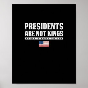 Póster Los presidentes no son reyes bandera de EE. UU. No