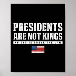 Póster Los Presidentes No Son Reyes Bandera Estadounidens