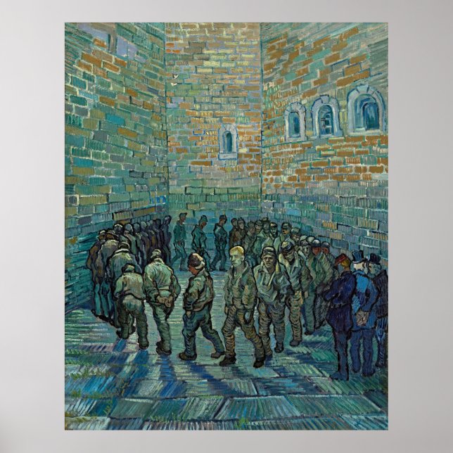 Póster Los prisioneros de Vincent van Gogh están ejercien (Frente)
