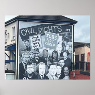 Póster Los problemas de Derry/Londonderry Northern Irelan