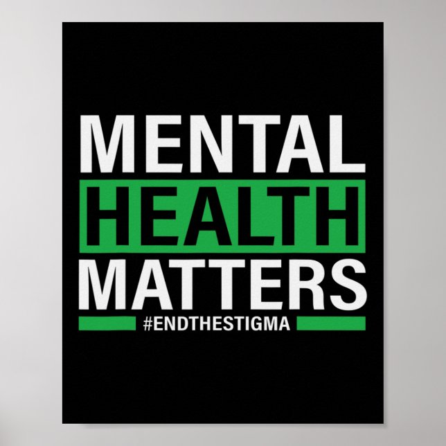 Póster Los Problemas De Salud Mental Ponen Fin Al Estigma (Frente)