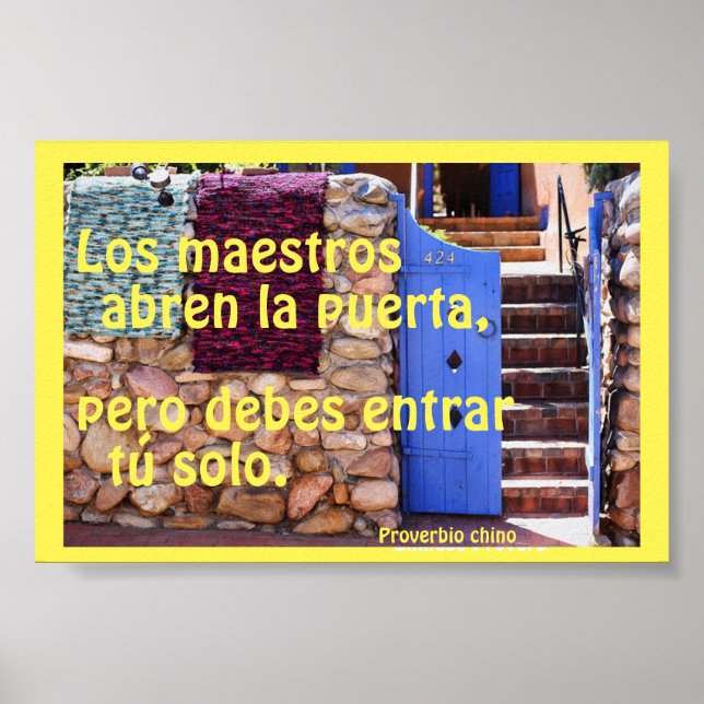 Póster Los profesores abren la puerta, español, (Frente)