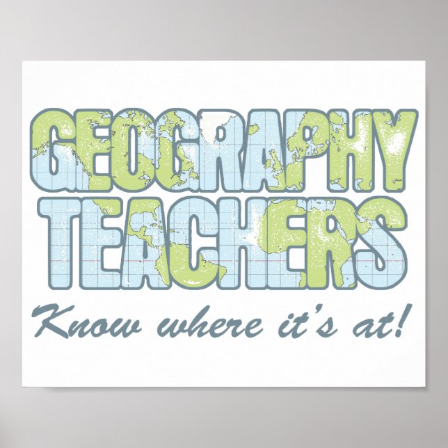 Póster Los profesores de geografía saben dónde está (Frente)