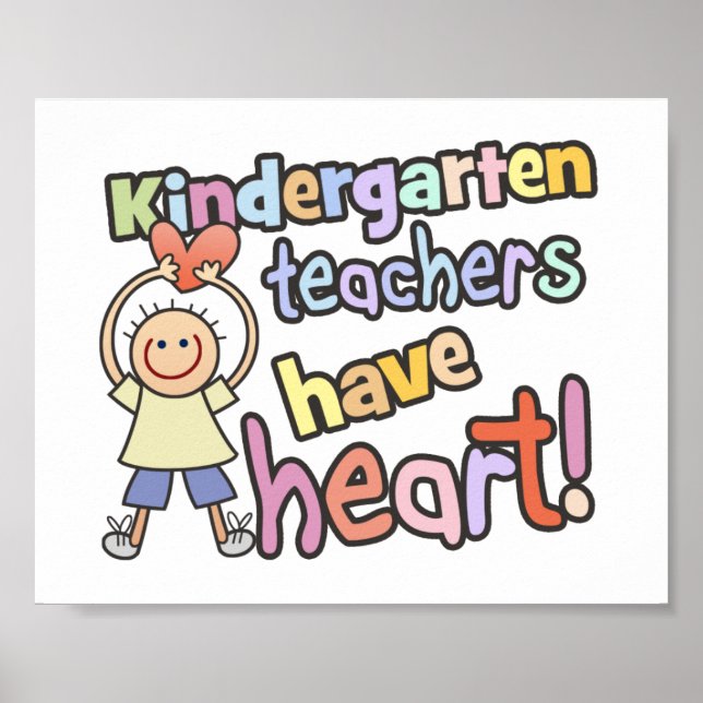 Póster Los profesores de guardería tienen corazón (Frente)