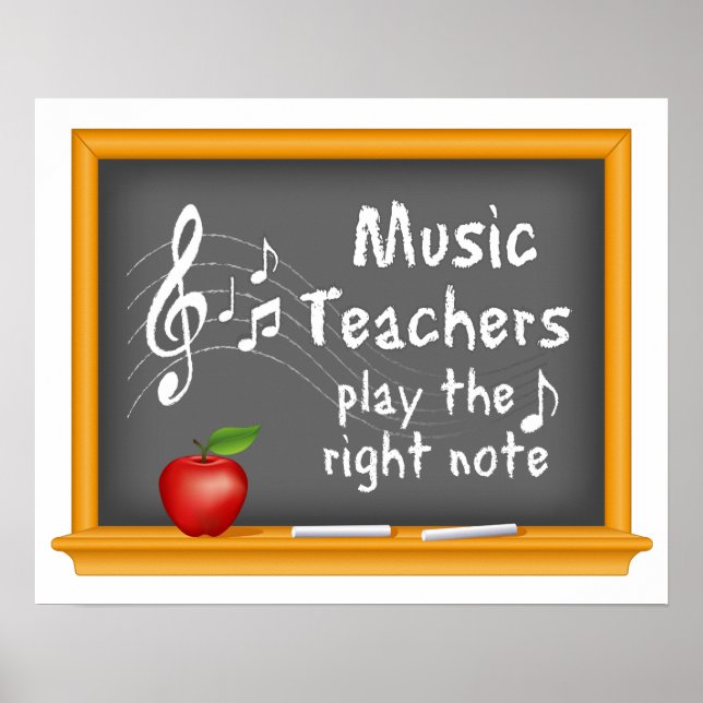 Póster Los profesores de música tocan la nota correcta (Frente)