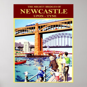 Póster Los puentes poderosos de Newcastle, Upon-Tune, vin