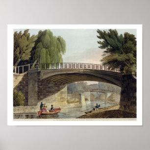 Póster Los puentes sobre el canal en los jardines de