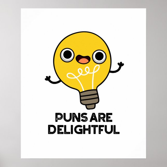 Póster Los Puns Son Muy Graciosos Bulb Pun (Frente)
