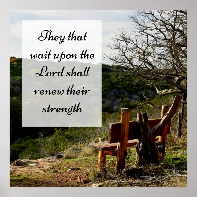 Póster Los que esperan al Señor Poster Jeremías 29:11 (Frente)