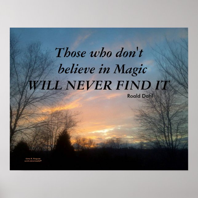 PÓSTER LOS QUE NO CREEN A DAHL (Frente)