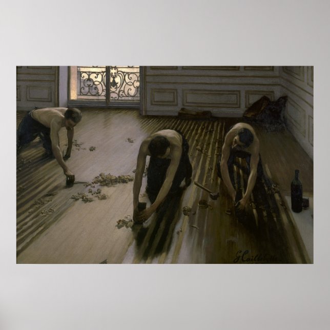 Póster Los rascacielos del suelo por Gustave Caillebotte (Frente)