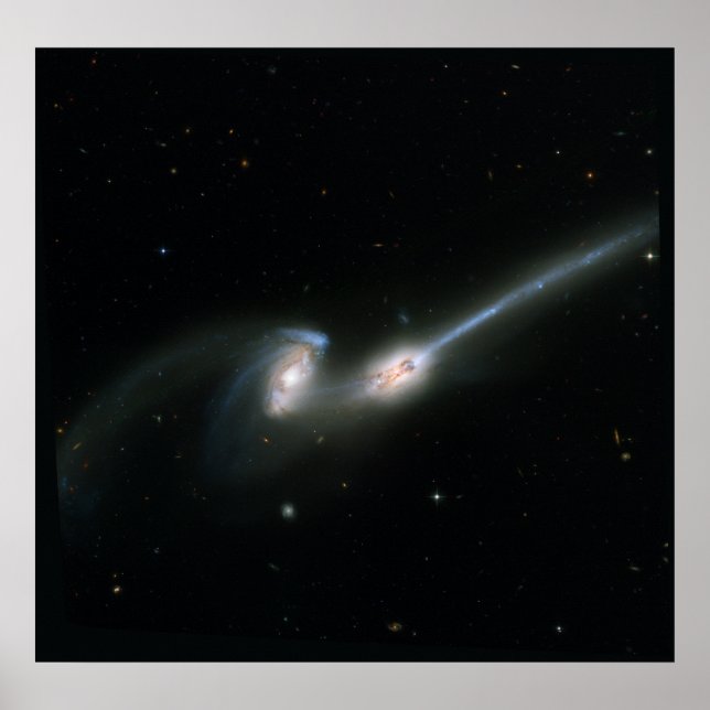 Póster Los ratones (NGC 4676)- Galaxias que colisionan (Frente)