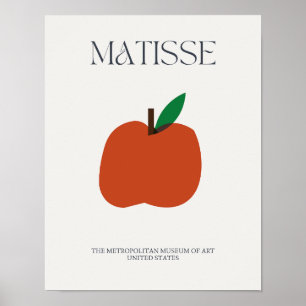Póster Los recortes rojos de manzana cumplen con la impre