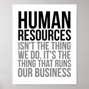Póster Los recursos humanos no son lo que hacemos