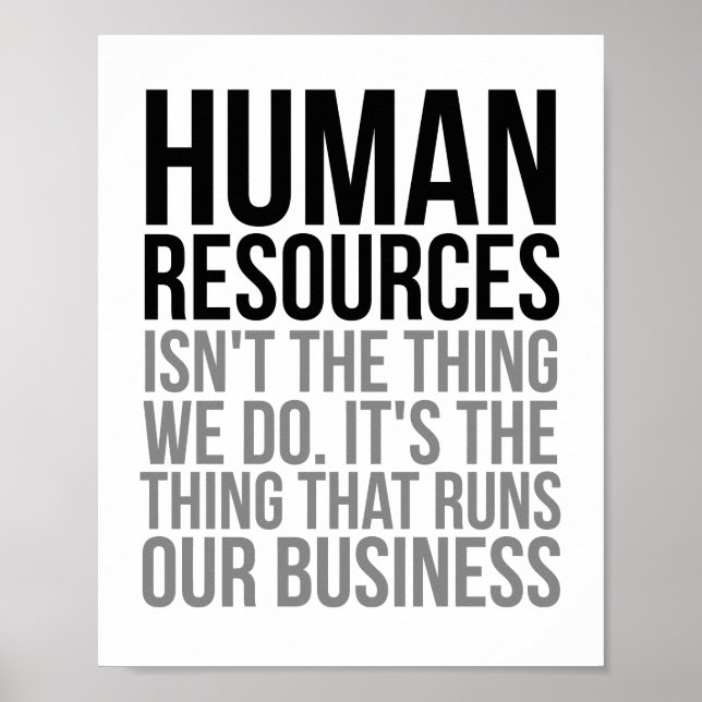 Póster Los recursos humanos no son lo que hacemos (Frente)